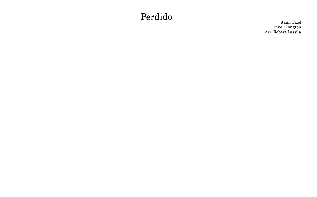 Big Band Chart Preview